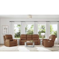 Flexsteel Linden Power Reclining Leather Sofa or Set With Power Tilt Headrest | Power Lumbar