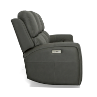 Flexsteel Linden Power Reclining Leather Sofa or Set With Power Tilt Headrest | Power Lumbar