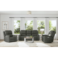 Flexsteel Linden Power Reclining Leather Sofa or Set With Power Tilt Headrest | Power Lumbar