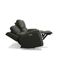 Flexsteel Linden Power Reclining Leather Sofa or Set With Power Tilt Headrest | Power Lumbar