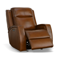 Flexsteel Mustang Power Reclining Leather Sofa or Set With Power Tilt Headrest