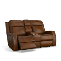 Flexsteel Mustang Power Reclining Leather Sofa or Set With Power Tilt Headrest