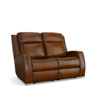 Flexsteel Mustang Power Reclining Leather Sofa or Set With Power Tilt Headrest