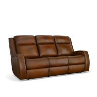 Flexsteel Mustang Power Reclining Leather Sofa or Set With Power Tilt Headrest