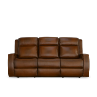 Flexsteel Mustang Power Reclining Leather Sofa or Set With Power Tilt Headrest