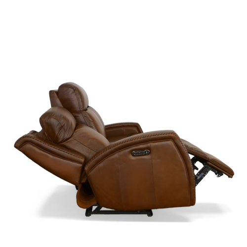 Flexsteel Mustang Power Reclining Leather Sofa or Set With Power Tilt Headrest