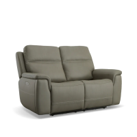 Flexsteel Sawyer Power Reclining Leather Sofa or Set With Power Tilt Headrest | Power Lumbar