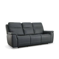 Flexsteel Sawyer Power Reclining Leather Sofa or Set With Power Tilt Headrest | Power Lumbar