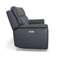 Flexsteel Sawyer Power Reclining Leather Sofa or Set With Power Tilt Headrest | Power Lumbar