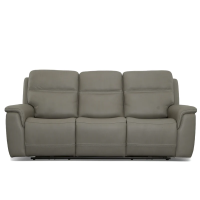 Flexsteel Sawyer Power Reclining Leather Sofa or Set With Power Tilt Headrest | Power Lumbar