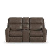 Flexsteel Score Power Reclining Leather Sofa or Set With Power Tilt Headrest