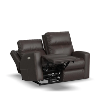 Flexsteel Score Power Reclining Leather Sofa or Set With Power Tilt Headrest