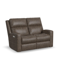 Flexsteel Score Power Reclining Leather Sofa or Set With Power Tilt Headrest
