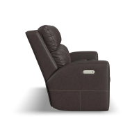 Flexsteel Score Power Reclining Leather Sofa or Set With Power Tilt Headrest