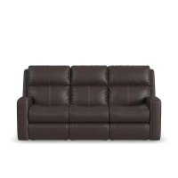 Flexsteel Score Power Reclining Leather Sofa or Set With Power Tilt Headrest
