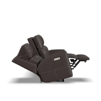 Flexsteel Score Power Reclining Leather Sofa or Set With Power Tilt Headrest