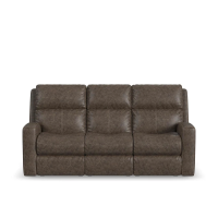 Flexsteel Score Power Reclining Leather Sofa or Set With Power Tilt Headrest