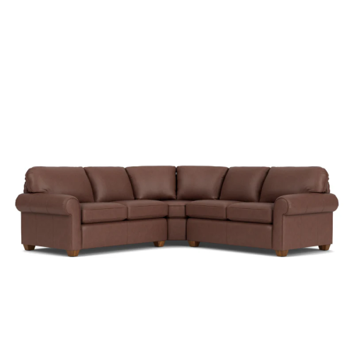 Flexsteel Thorton Stationary Leather Sectional