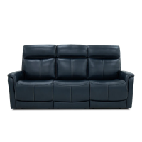Flexsteel View Power Reclining Fold Down Console Leather Sofa or Set - With Power Tilt Headrest | Power Lumbar