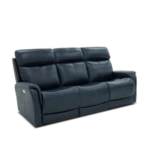 Flexsteel View Power Reclining Fold Down Console Leather Sofa or Set - With Power Tilt Headrest | Power Lumbar