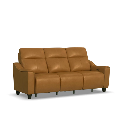 Flexsteel Walter Power Reclining Leather Sofa or Set With Power Tilt Headrest