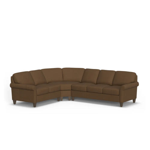 Flexsteel Westside Stationary Leather Sectional
