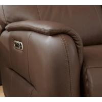 Flexsteel Wilson Power Reclining Leather Sofa or Set With Power Tilt Headrest
