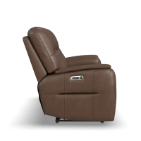 Flexsteel Wilson Power Reclining Leather Sofa or Set With Power Tilt Headrest