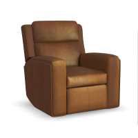 Flexsteel Wyatt Power Reclining Leather Sofa or Set - With Power Tilt Headrest | Power Lumbar