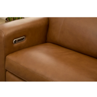 Flexsteel Wyatt Power Reclining Leather Sofa or Set - With Power Tilt Headrest | Power Lumbar