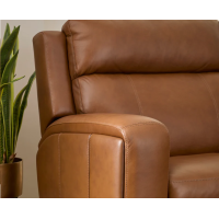 Flexsteel Wyatt Power Reclining Leather Sofa or Set - With Power Tilt Headrest | Power Lumbar