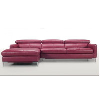 Toria Leather Sectional with Adjustable Headrest