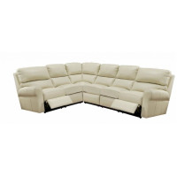 Barrow Cove Reclining Leather Sectional - Available with Power Recline | Power Lumbar