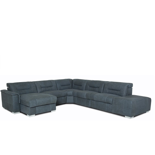 Kerren Power Reclining Leather Sectional with Power Adjustable Headrest
