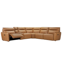 Marla Power Reclining Leather Sectional With Power Headrest