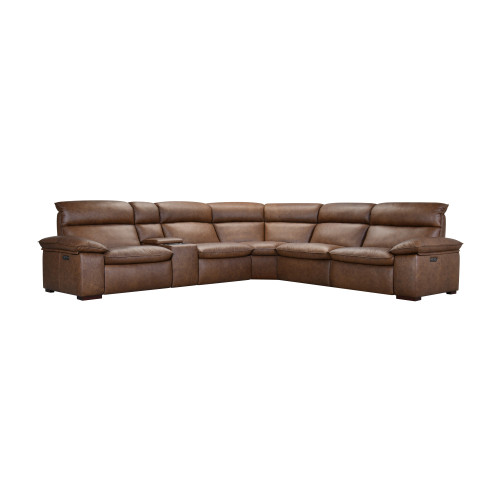 Palma Power Reclining Leather Sectional