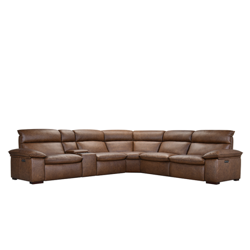 Palma Power Reclining Leather Sectional