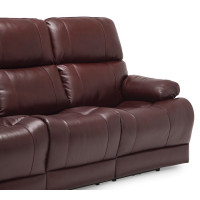Kenna Power Reclining Leather Sofa or Set - Available With Power Tilt Headrest | Power Lumbar