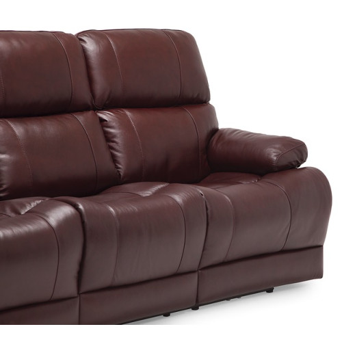 Kenna Power Reclining Leather Sofa or Set - Available With Power Tilt Headrest | Power Lumbar