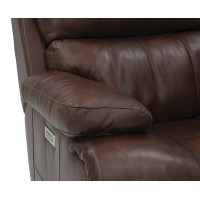 Kenna Power Reclining Leather Sectional - Available With Power Tilt Headrest | Power Lumbar