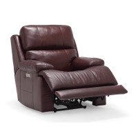 Kenna Power Reclining Leather Sectional - Available With Power Tilt Headrest | Power Lumbar