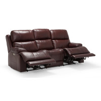 Kenna Power Reclining Leather Sofa or Set - Available With Power Tilt Headrest | Power Lumbar