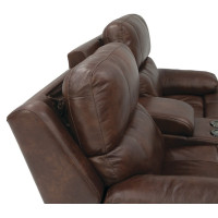 Kenna Power Reclining Leather Sectional - Available With Power Tilt Headrest | Power Lumbar