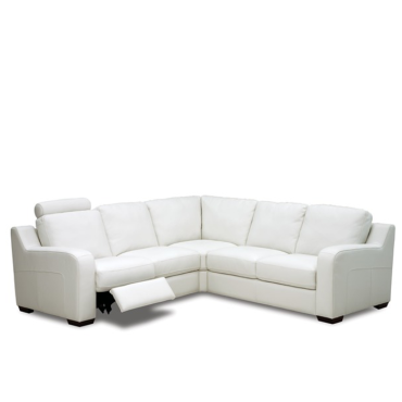 Salena Leather Power Reclining Sectional