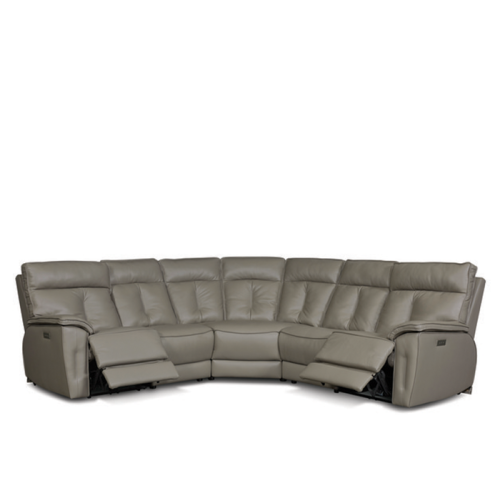 Coasta Power Reclining Leather Sectional - Available With Power Tilt Headrest | Power Lumbar
