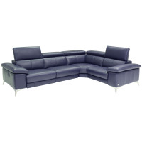 Miraso Power Reclining Leather Sectional with Manual Adjustable Headrest