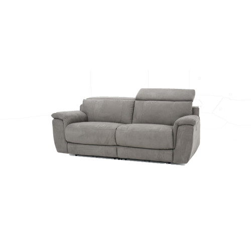 Abella Power Reclining Leather Sofa or Set With Power Headrest