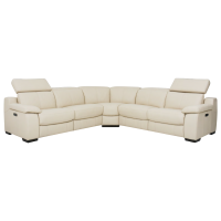 Alyssa Power Reclining Leather Sectional With Power Adjustable Headrest