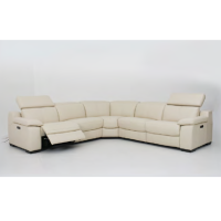 Alyssa Power Reclining Leather Sectional With Power Adjustable Headrest