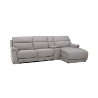 Cressa Power Reclining Leather Sectional With Power Tilt Headrest